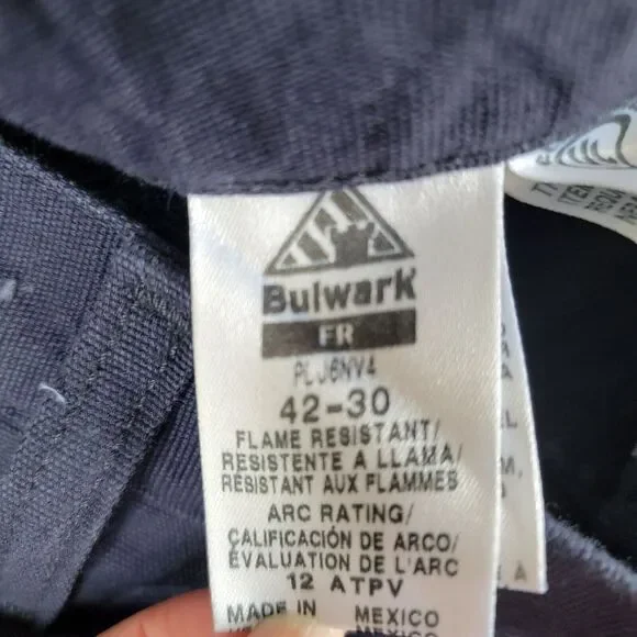 Bulwark FR Flame Resistant Cat‎ 2 Work Cargo Pants Men's 42x30  PLJ6NV4 NWT - Picture 5 of 14